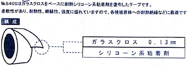 进口寺冈TERAOKA 540S 0.18耐高温绝缘阻燃玻璃布基材粘合胶带